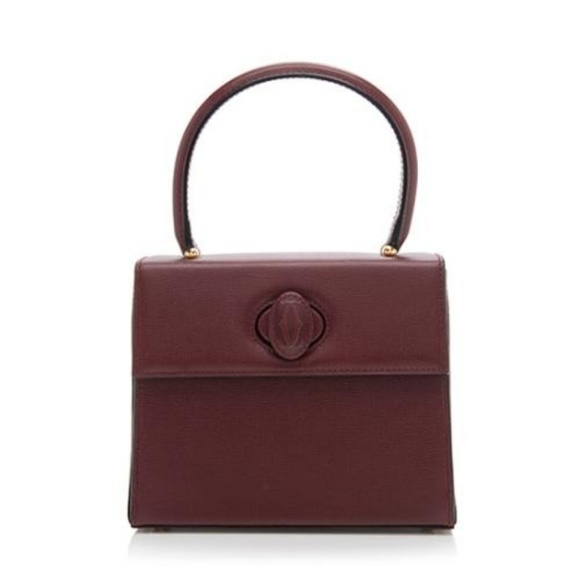 Cartier Handbags - Cartier 'Must de Cartier' Burgundy Leather Satchel